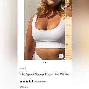 LONDRE Swim White “The Sport Scoop Top” XL